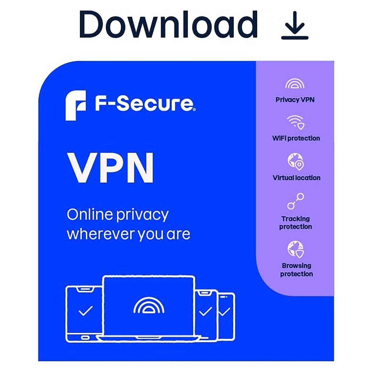 F-Secure VPN 5 Devices 1 Year Licence Key – Instant Download