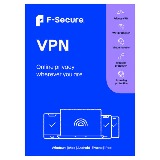 F-Secure VPN, 5 Devices, 1 Year Licence Key