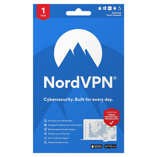 NordVPN Standard, 6 Devices, 1 Year Licence Key