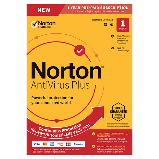 Norton Antivirus Plus, 1 Device, 1 Year Licence Key