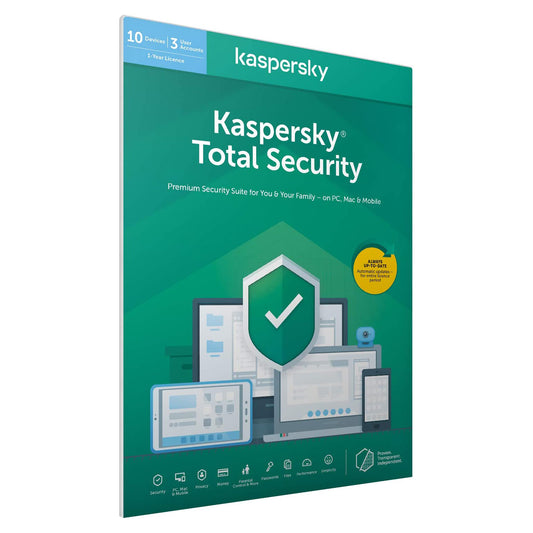 Kaspersky Total Security, 10 Devices, 1 Year Licence Key