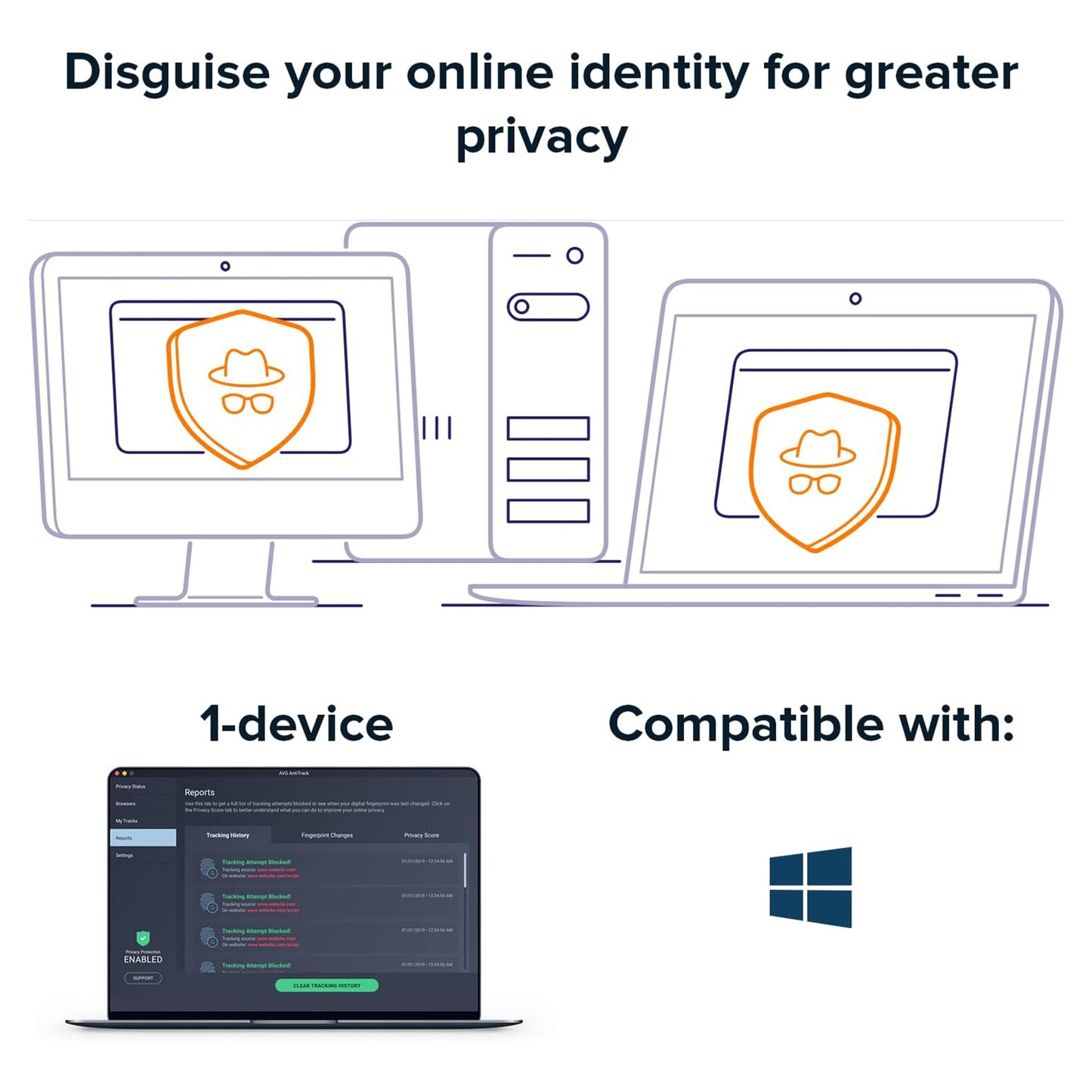 Avast AntiTrack Premium 1 Device 1 Year Licence Key – Instant Download
