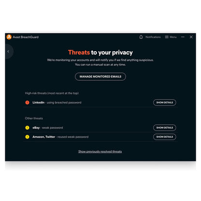 Avast BreachGuard 1 Device 1 Year Licence Key – Instant Download
