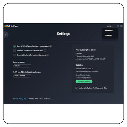AVG AntiTrack 1 Device 1 Year Licence Key – Instant Download