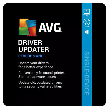 AVG Driver Updater 1 PC 1 Year Licence Key – Instant Download