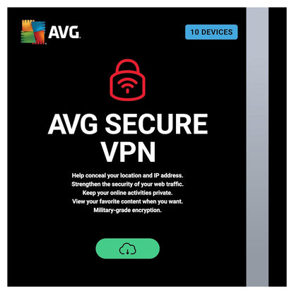 AVG Secure VPN 10 Devices 1 Year Licence Key – Instant Download