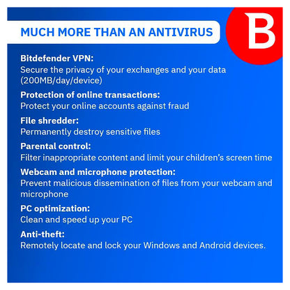 Bitdefender Total Security Antivirus 10 Devices 2 Years Licence Key – Instant Download