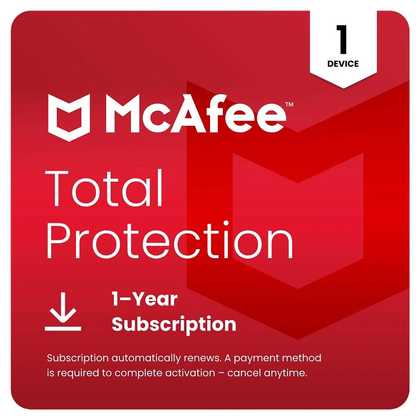 McAfee Total Protection Antivirus 1 Device 1 Year Licence Key – Instant Download